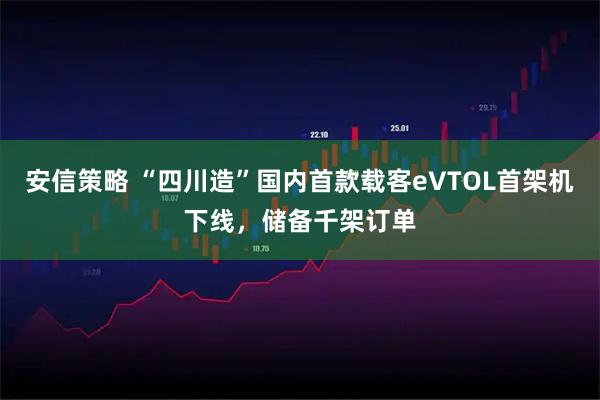 安信策略 “四川造”国内首款载客eVTOL首架机下线，储备千架订单