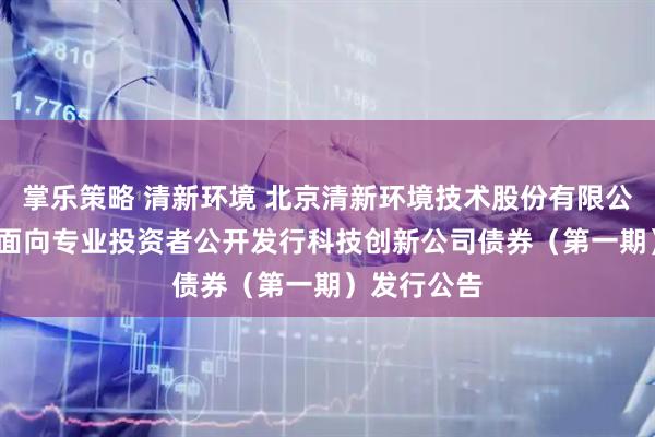 掌乐策略 清新环境 北京清新环境技术股份有限公司2026年面向专业投资者公开发行科技创新公司债券（第一期）发行公告